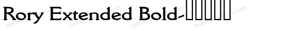 Rory Extended Bold字体转换